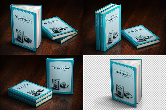 Hardcover Book Mockups - mega pack in Print Mockups - product preview 4