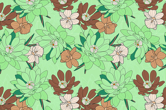 6 floral seamless patterns in Patterns - product preview 3