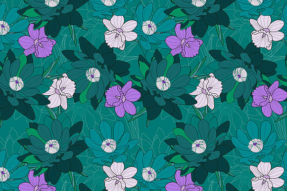 6 floral seamless patterns in Patterns - product preview 4