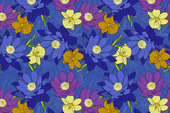 6 floral seamless patterns in Patterns - product preview 5