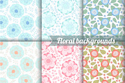 6 flower seamless pattern