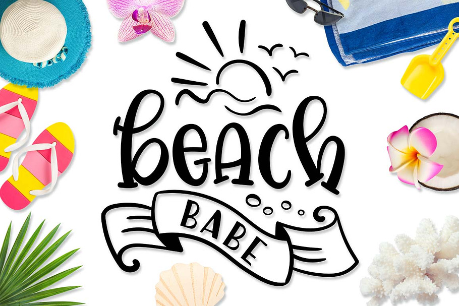 Beach Babe SVG DXF PNG EPS