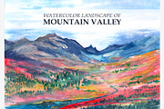 Watercolor valley