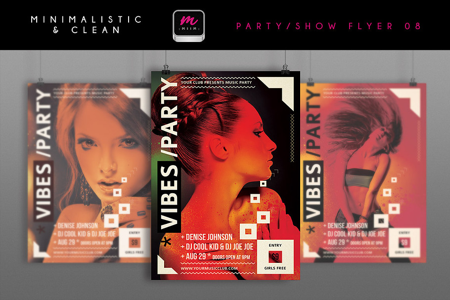 Minimalistic Party/Show Flyer 08 in Flyer Templates - product preview 8