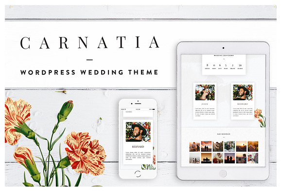 Carnatia WordPress Wedding Theme in WordPress Wedding Themes - product preview 2