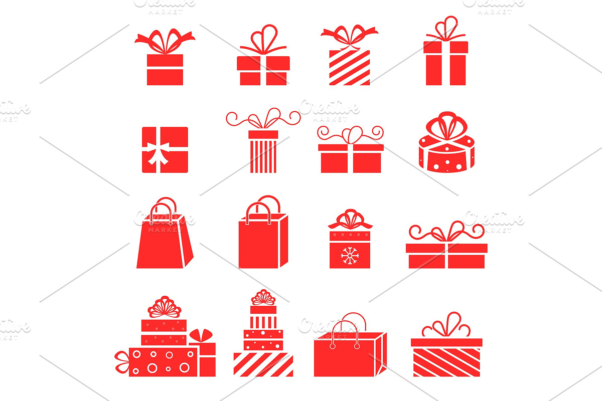 Gift icons. Collection for Birthday. in Objects - product preview 8