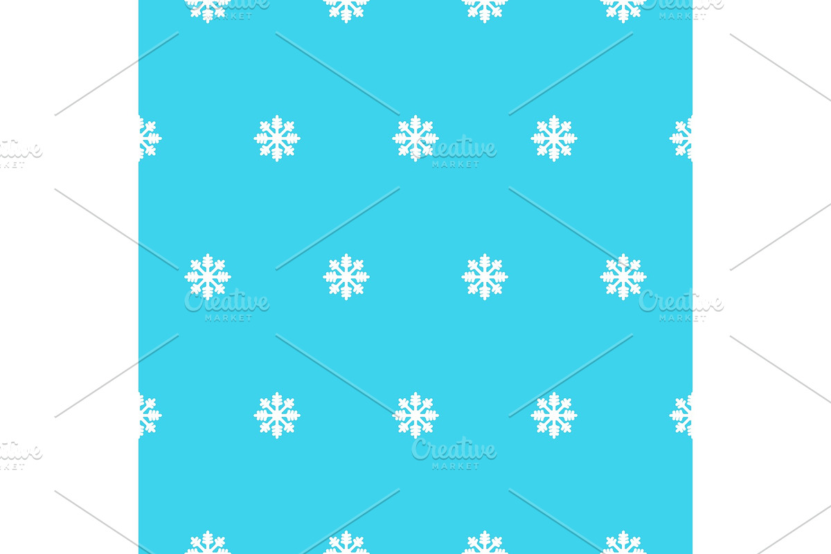 Vector seamless pattern with snowflakes. in Objects - product preview 8