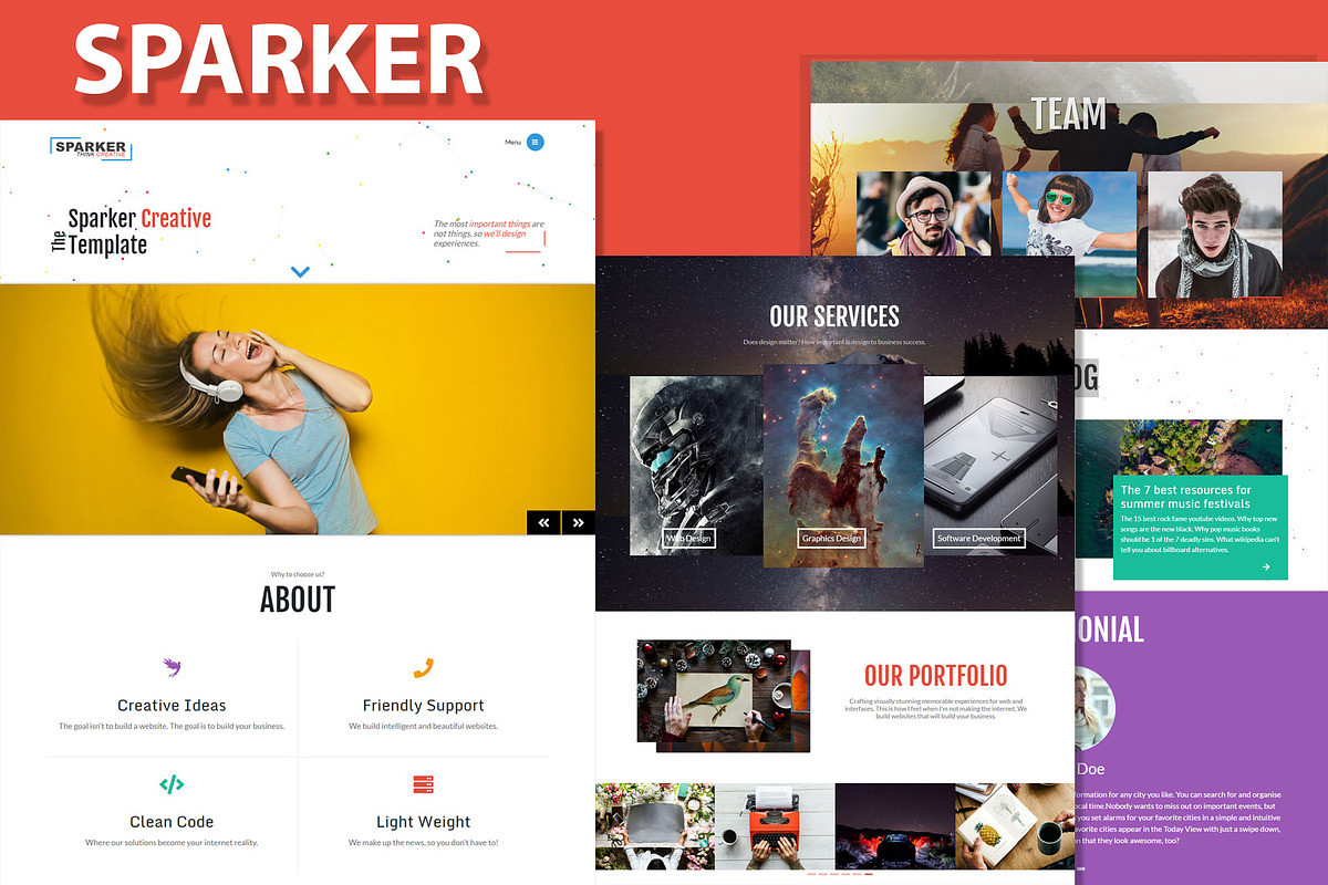 Sparker - Responsive Template in Website Templates - product preview 8