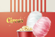 Popcorn with cotton candy