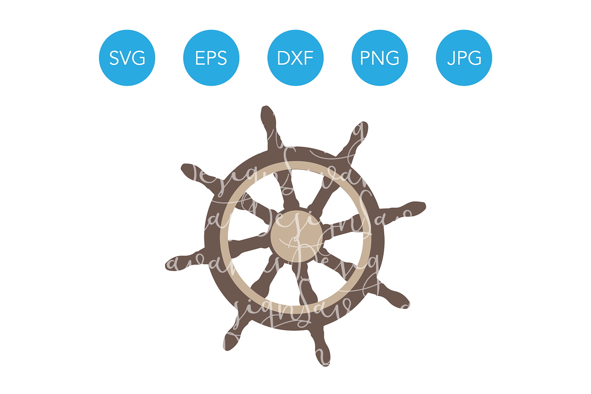 Ship Wheel SVG Cutting File in Illustrations - product preview 8
