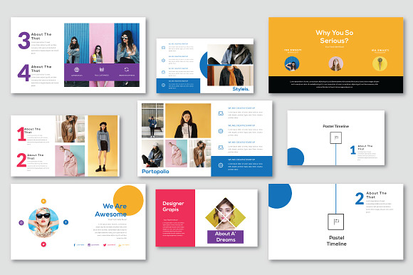 Pastel Modern Minimal Template in PowerPoint Templates - product preview 2