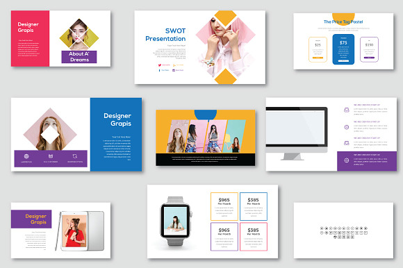 Pastel Modern Minimal Template in PowerPoint Templates - product preview 4