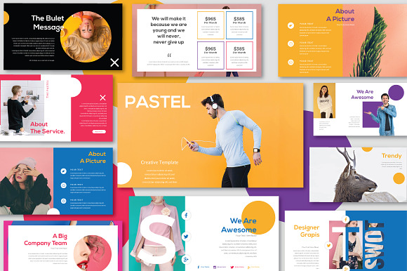 Pastel Modern Minimal Template in PowerPoint Templates - product preview 5