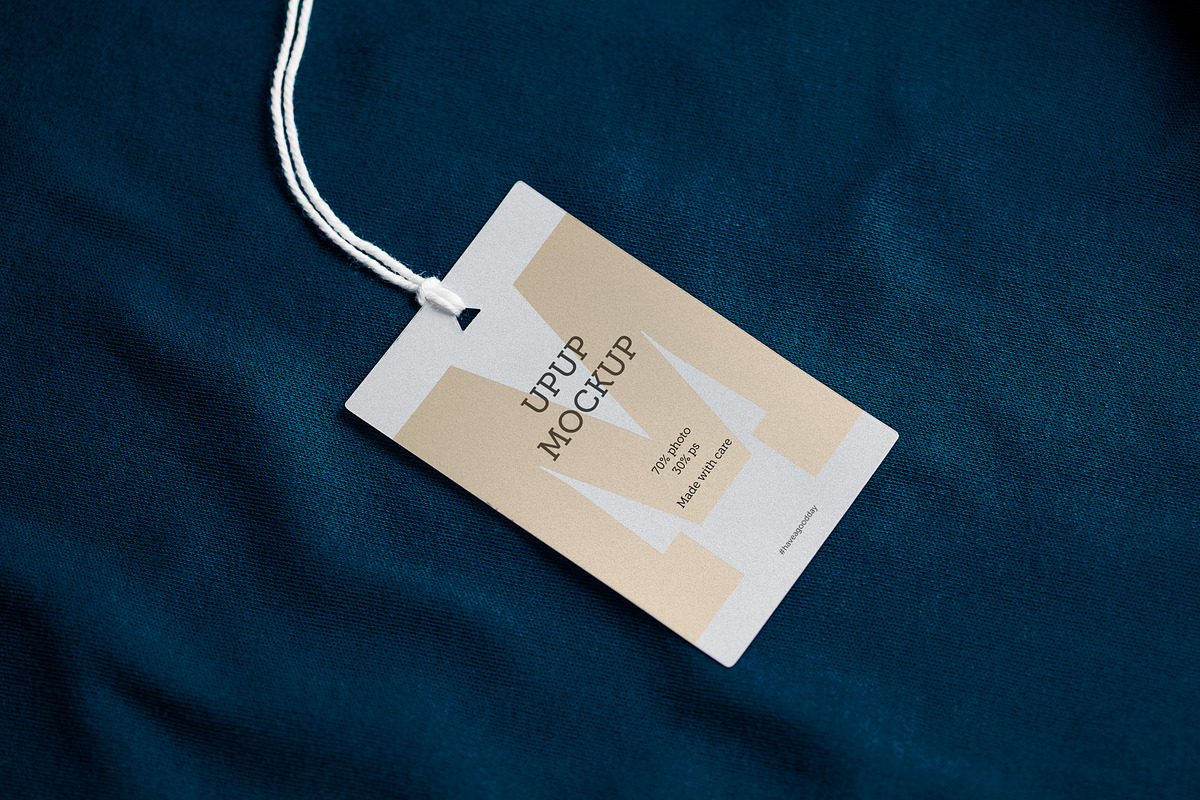 Clothes label tag blank mockup in Product Mockups - product preview 8