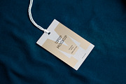 Clothes label tag blank mockup