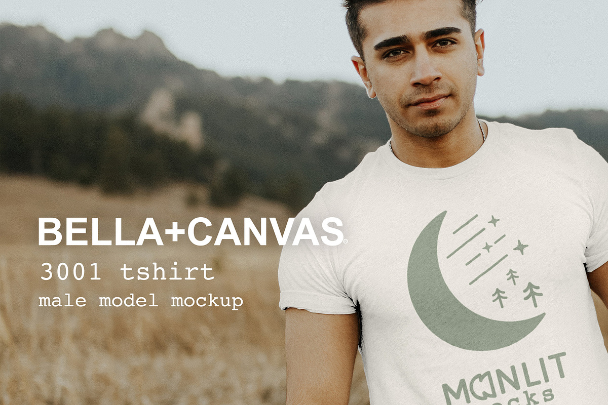Bella Canvas 3001 Shirt Model Mockup in Product Mockups - product preview 8