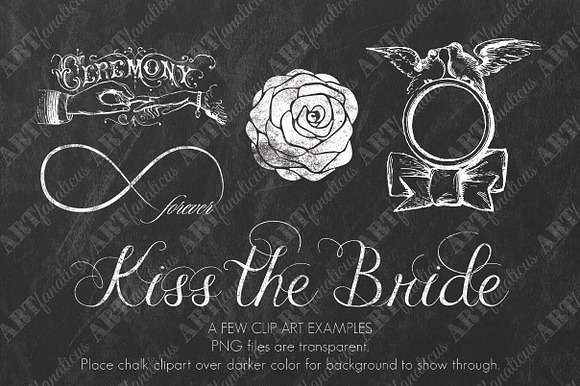 WEDDING CHALK CLIP ART in Illustrations - product preview 1