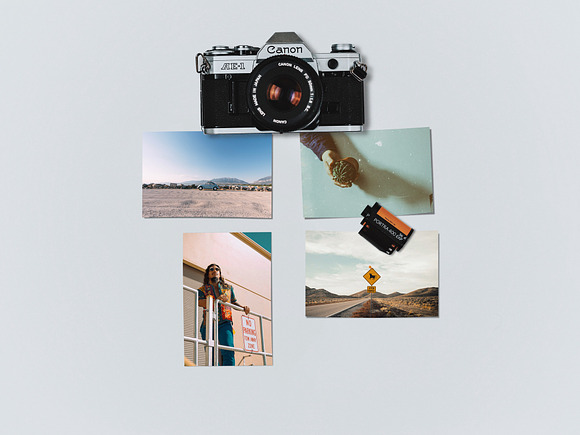 VINTAGE CAMERA PHOTO MOCKUP PSD in Mockup Templates - product preview 1