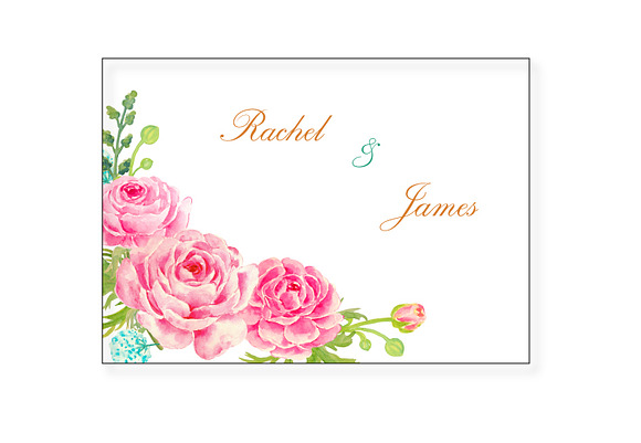 Wedding Clipart Pink Ranunculus in Illustrations - product preview 1