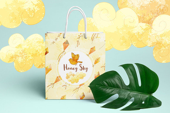 Honey Sky Vector Elements Set in Illustrations - product preview 7