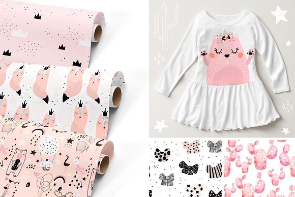 PINK party. GIRLS ONLY!graphic set in Illustrations - product preview 1