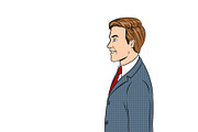 Businessman pop art vector illustration