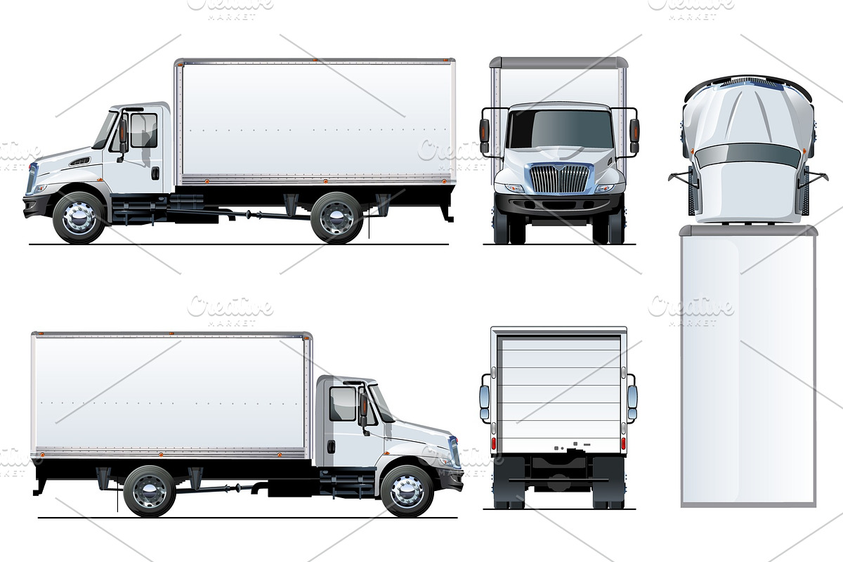 Vector truck template isolated in Mobile & Web Mockups - product preview 8