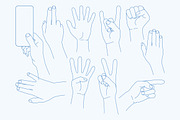 vector set Hands Icons
