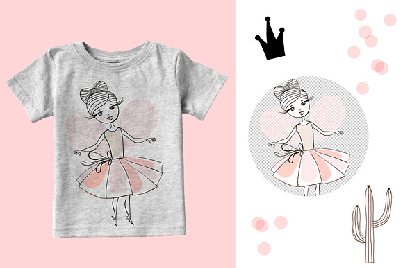 PINK party. GIRLS ONLY!graphic set in Illustrations - product preview 5