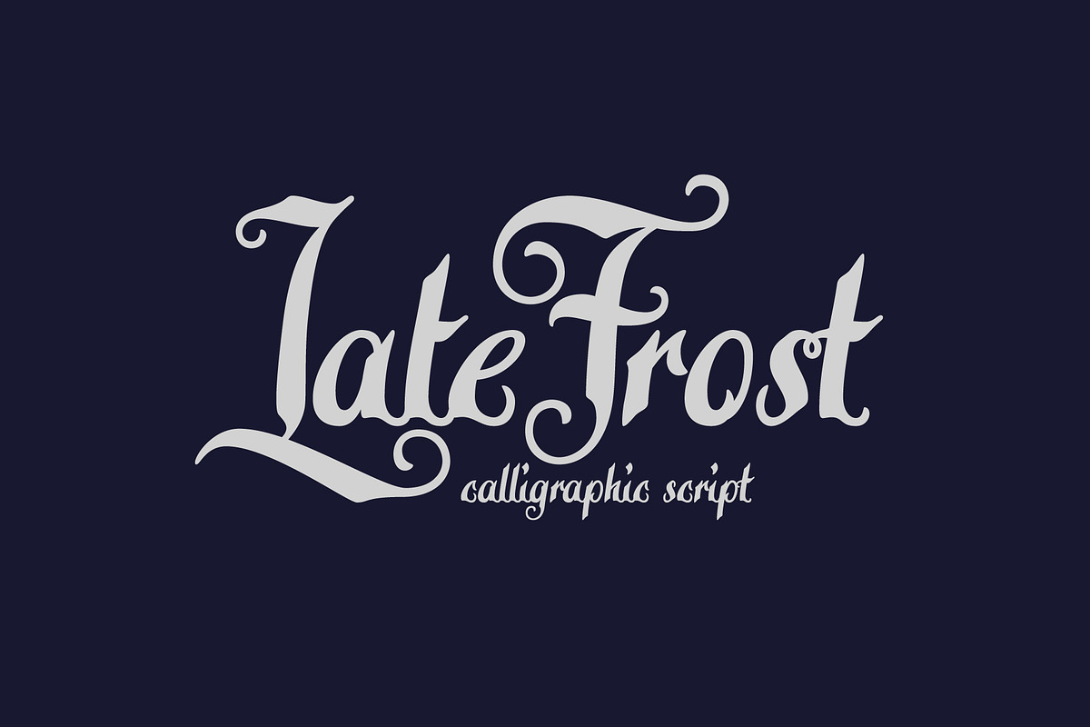 Late Frost font in Script Fonts - product preview 8