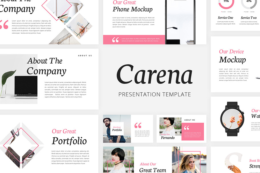 Carena - Lookbook Style PowerPoint  in PowerPoint Templates - product preview 8