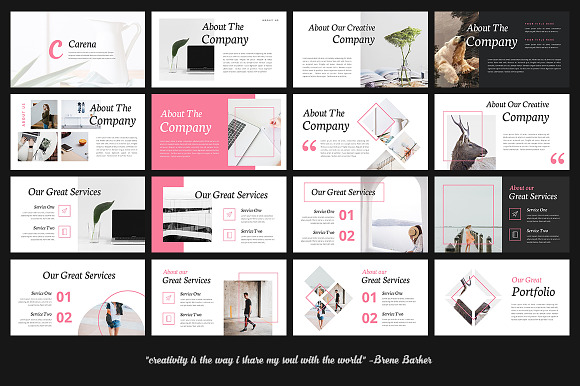 Carena - Lookbook Style PowerPoint  in PowerPoint Templates - product preview 1