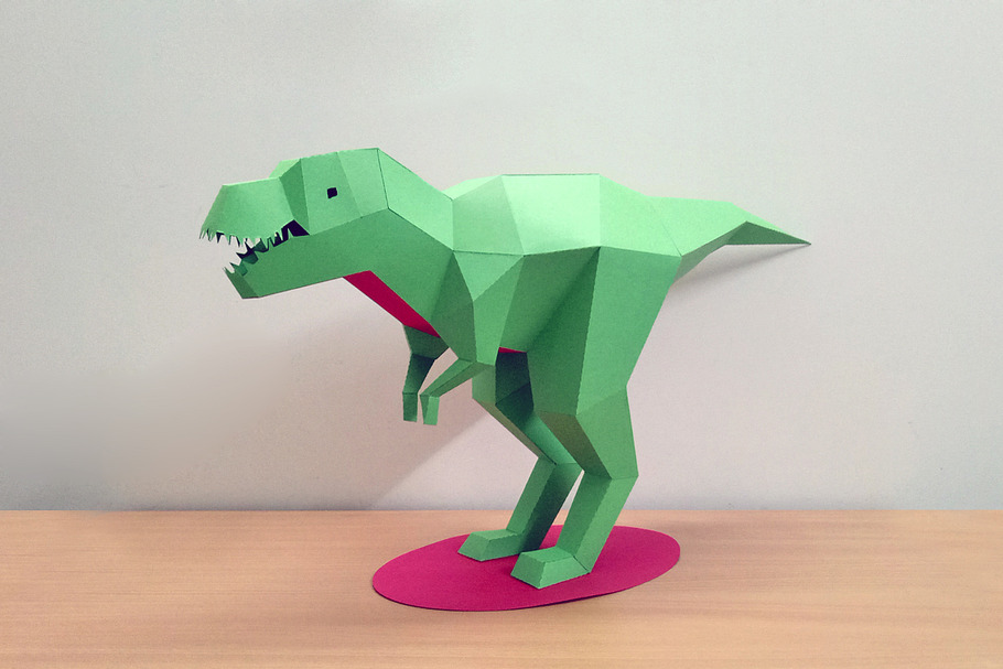 DIY T-rex Sculpture - 3d papercraft in Templates - product preview 8
