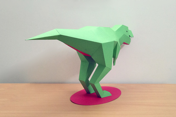 DIY T-rex Sculpture - 3d papercraft in Templates - product preview 1