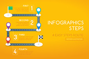 Milestone Infographics - 4 Steps
