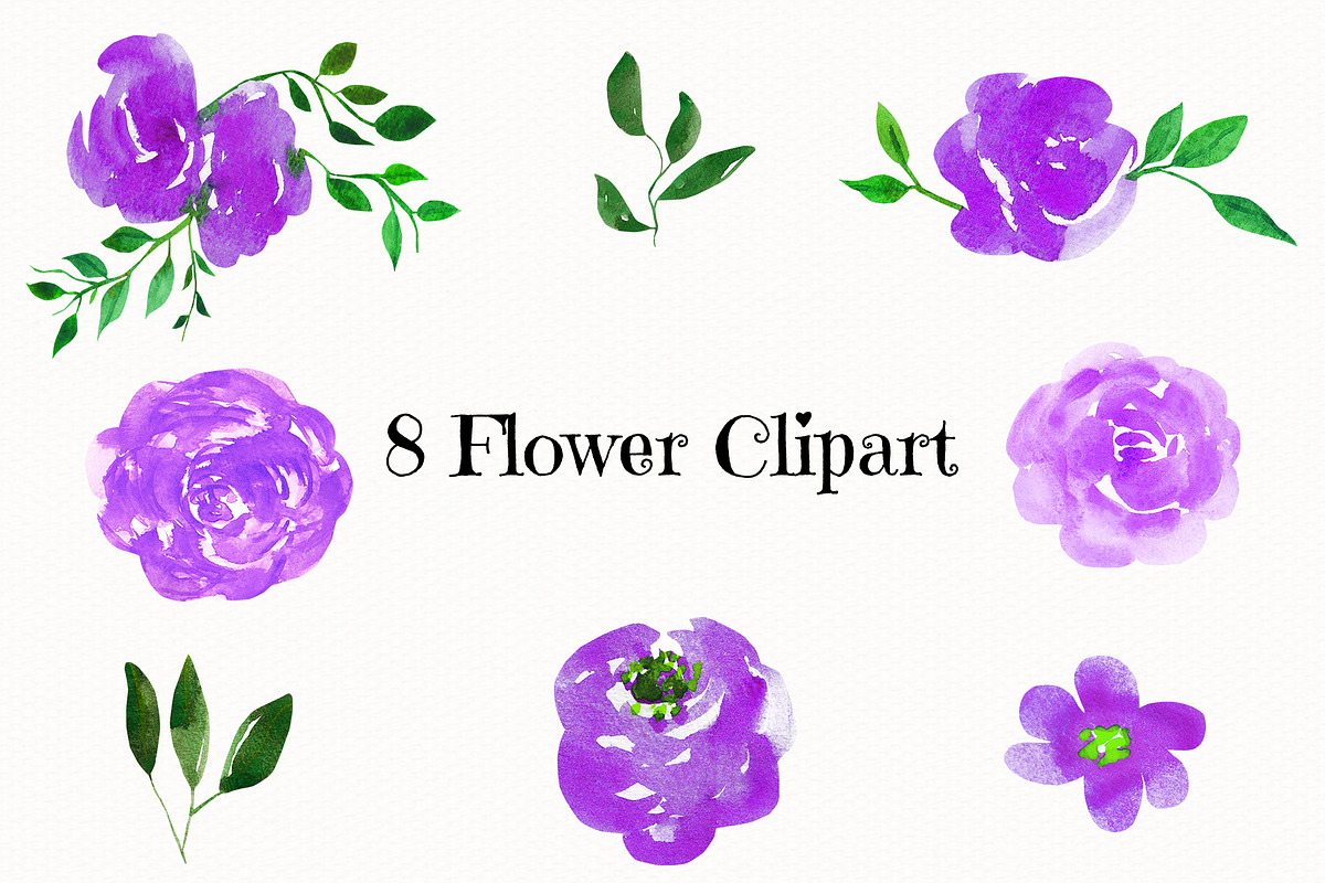 Watercolor Flower Illustration in Illustrations - product preview 8