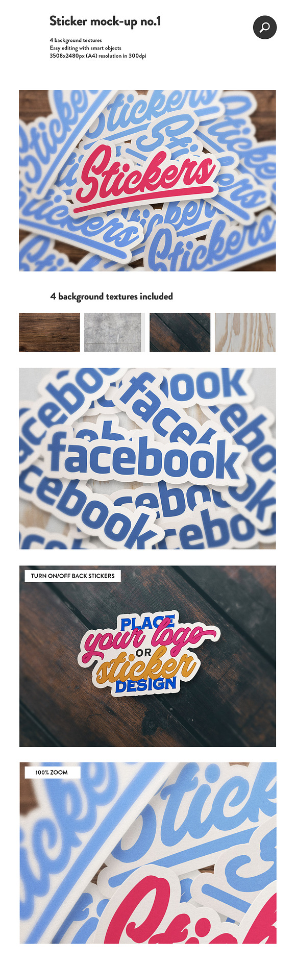 8 Sticker & logo mock bundle in Product Mockups - product preview 1