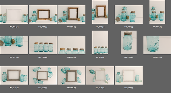 Vintage Blue Ball Jar Styled Mock Up in Product Mockups - product preview 1