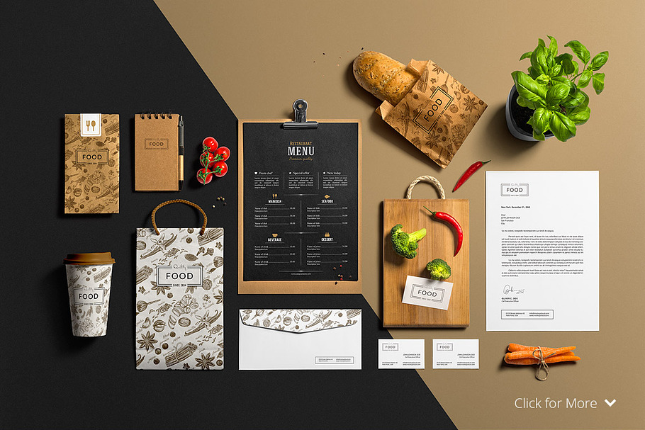 Restaurant & Bar /Stationery Mock-Up in Print Mockups - product preview 8
