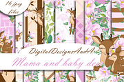 Baby and mama deer patterns