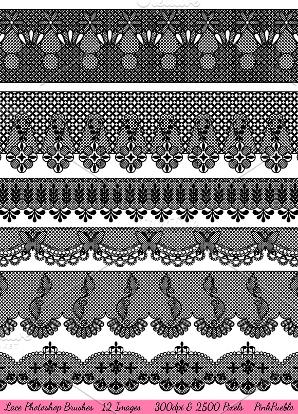 Lace Photoshop Brushes in Photoshop Brushes - product preview 1
