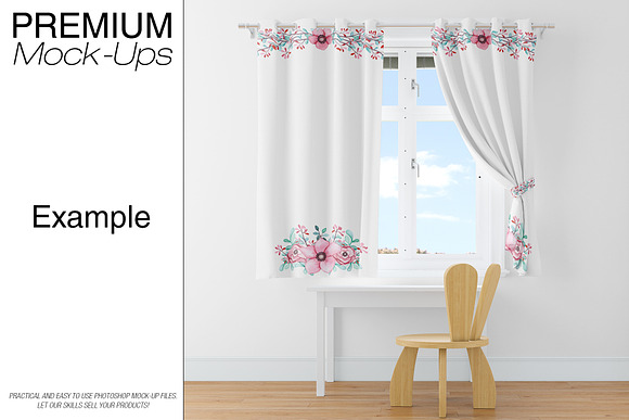 Kids Room - Curtains & Wall Set in Product Mockups - product preview 3