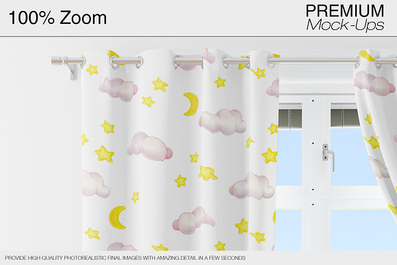 Kids Room - Curtains & Wall Set in Product Mockups - product preview 4
