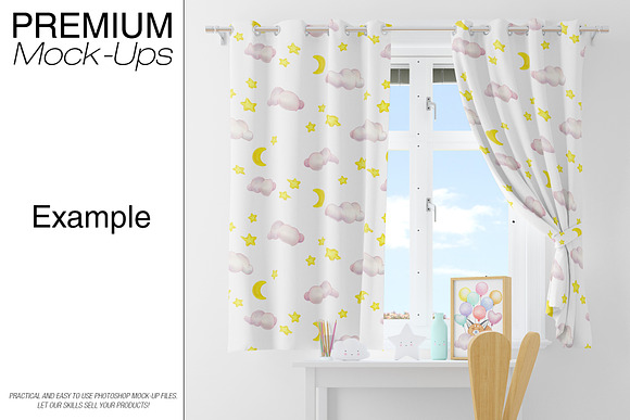 Kids Room - Curtains & Wall Set in Product Mockups - product preview 9