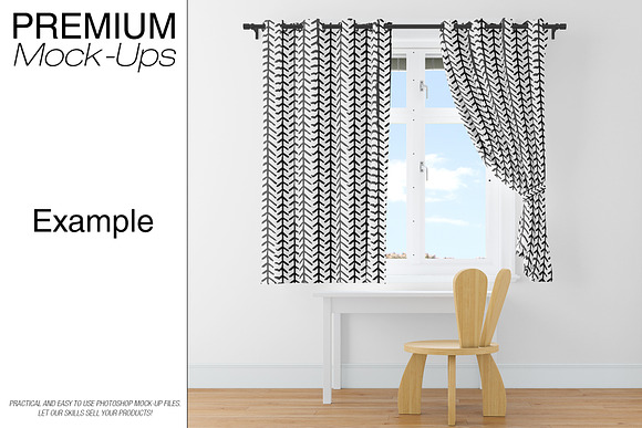 Kids Room - Curtains & Wall Set in Product Mockups - product preview 16