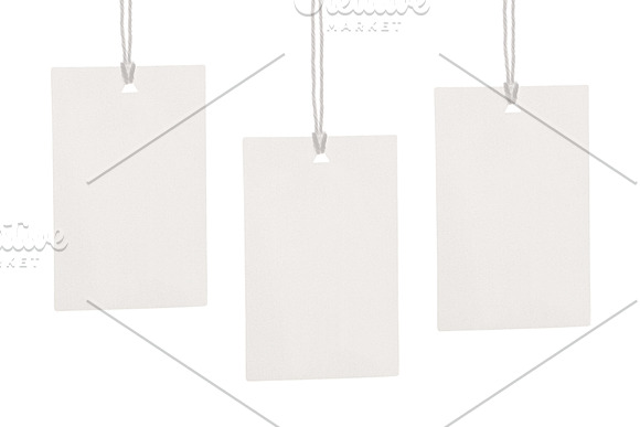 Clothes label tag blank white mockup in Product Mockups - product preview 1