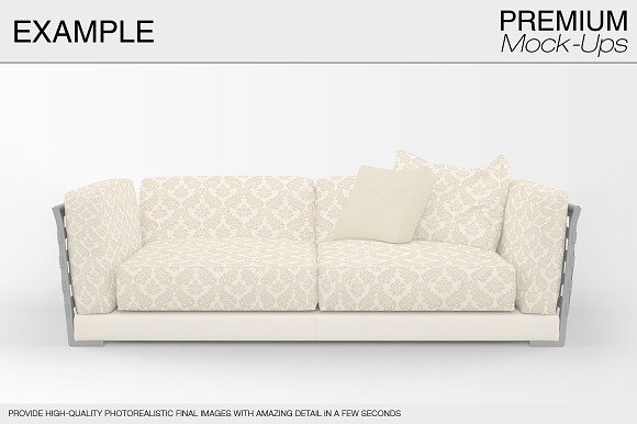 Sofa & Pillows Mockup in Product Mockups - product preview 2