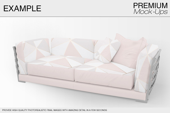 Sofa & Pillows Mockup in Product Mockups - product preview 4