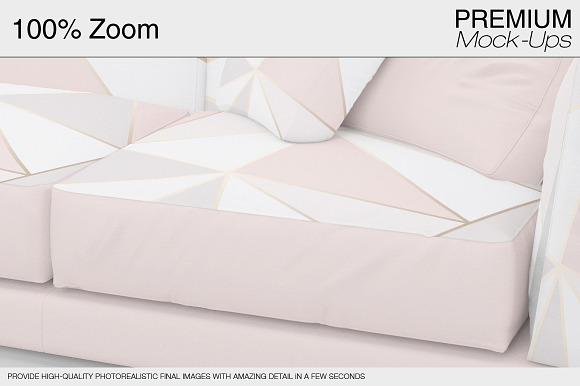 Sofa & Pillows Mockup in Product Mockups - product preview 7