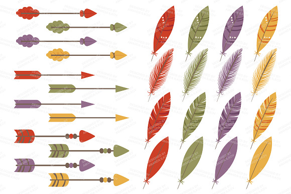 Autumn Tribal Clipart & Vectors in Illustrations - product preview 3